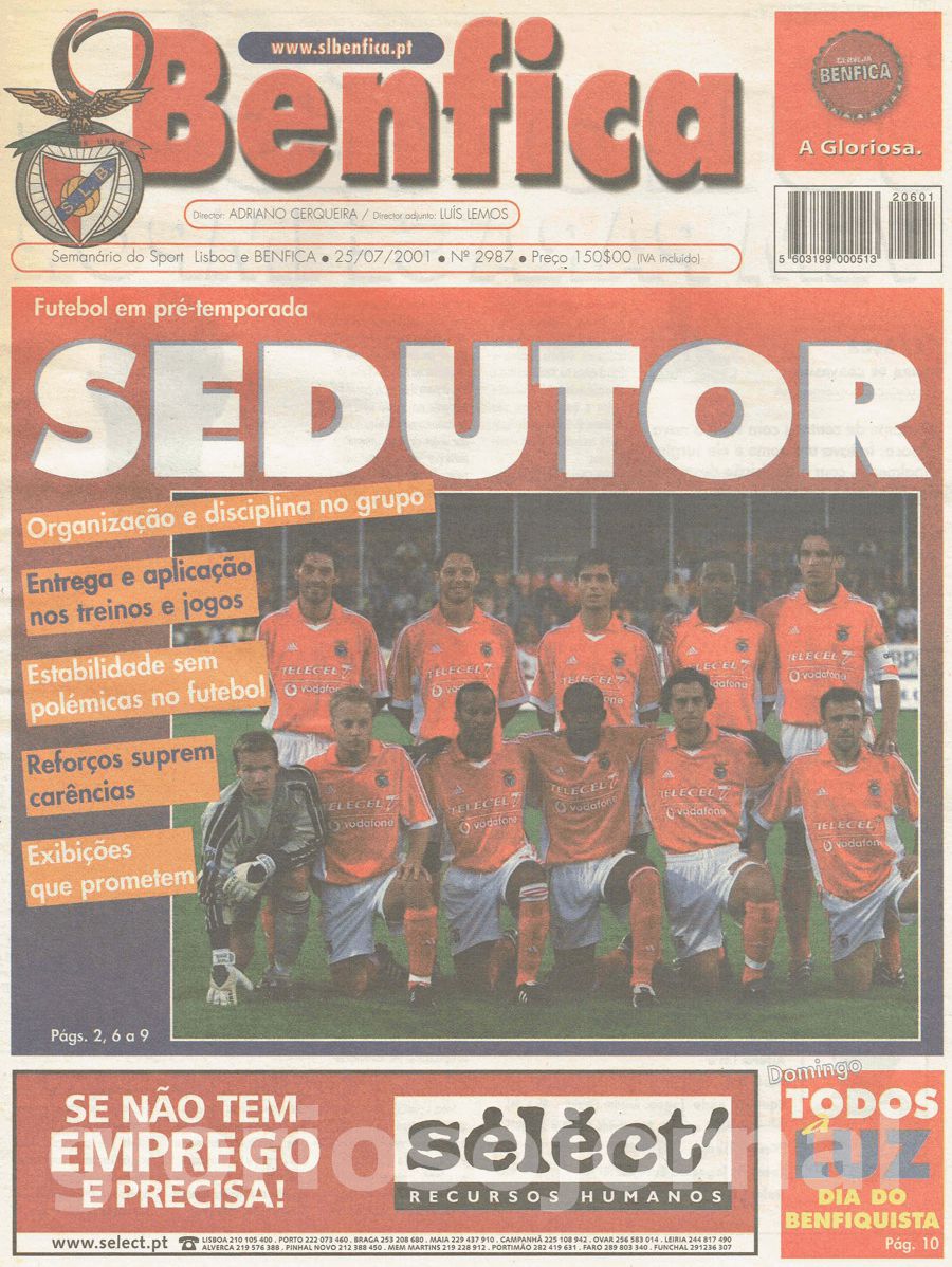 jornal o benfica 2987 2001-07-25